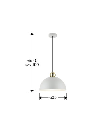 I3-POLO- LAMP 1L -GRIS/LATON